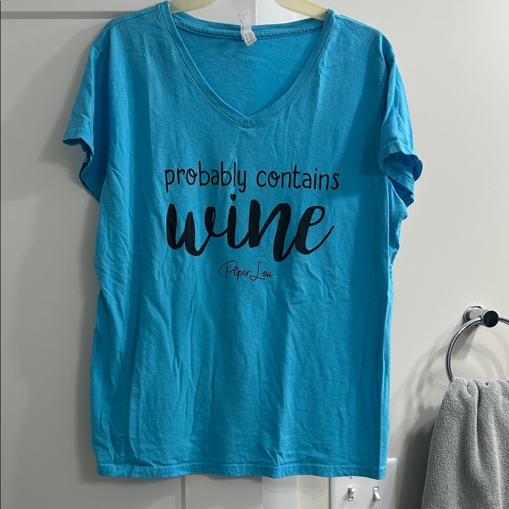 Pepper Lou Blue Graphic Women's Tee
